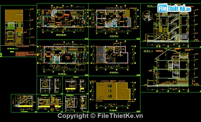 biệt thự 2 tầng,điện nước biệt thự,kích thước 7x17m